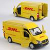 1/36 Benz DHL Express Delivery Truck Model Toy Sprinter MPV Business Vehicle Alloy Diecast Static Simulation Model for Boy Gifts