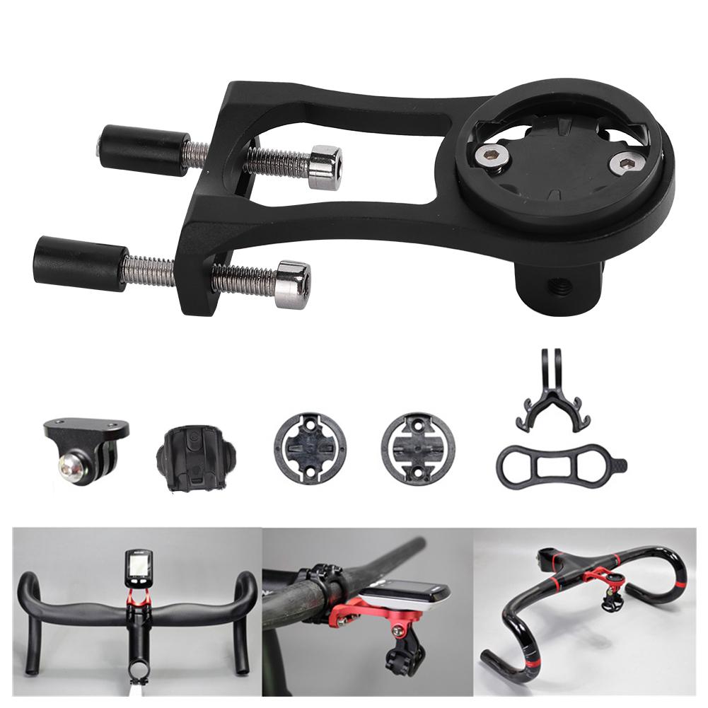 Bike Computer Stem Extension Bracket Aluminium Alloy Extend Base Light Clamp CNC Black