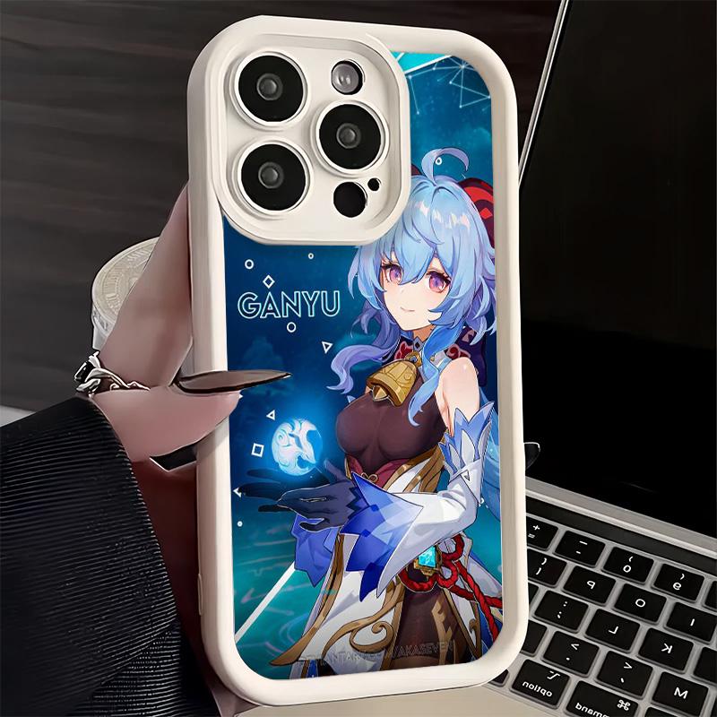 Phone Case for iPhone 17 Air 16E 15 16 Pro Max Genshin Impact Ganyu Cover 14 Plus 13 12 Mini Soft Shell Silicone Fundas