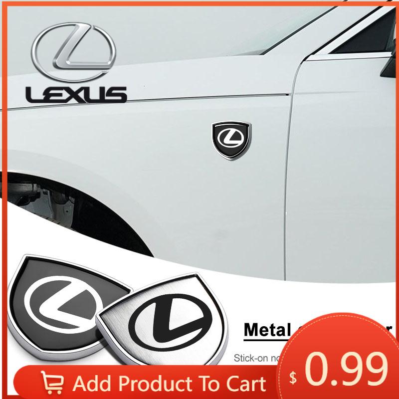 Crmvyh1 Interior Stickers 1Pcs 3D Metal Auto Door Shield Emblem Car Body Badge Sticker For Lexus LS LC IS350 ES300 GS350 CT200h GX460 LX