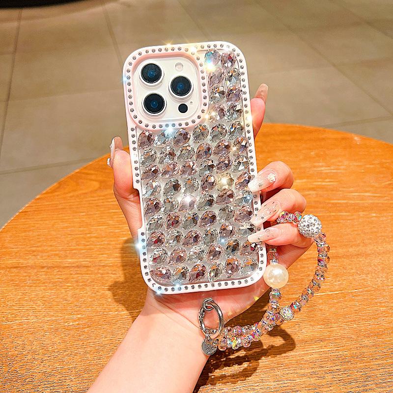 Luxury 3D Rhinestone Bracelet Phone Case for iPhone 17 Pro Max/16/14/13