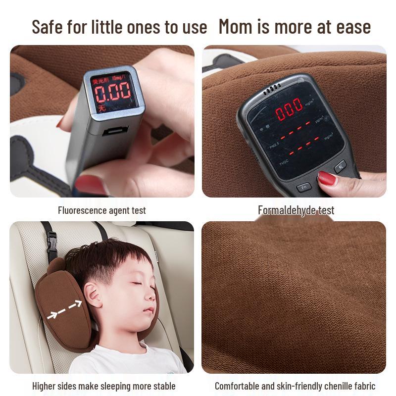 Universal Car Headrest Pillow for Kids – High-Grade Neck Support & Side Sleep Aid