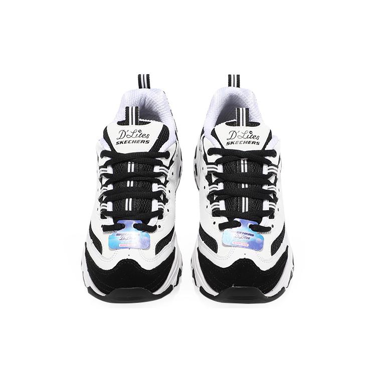 Skechers D'lites Blanc Noir Femme 13148-WBK