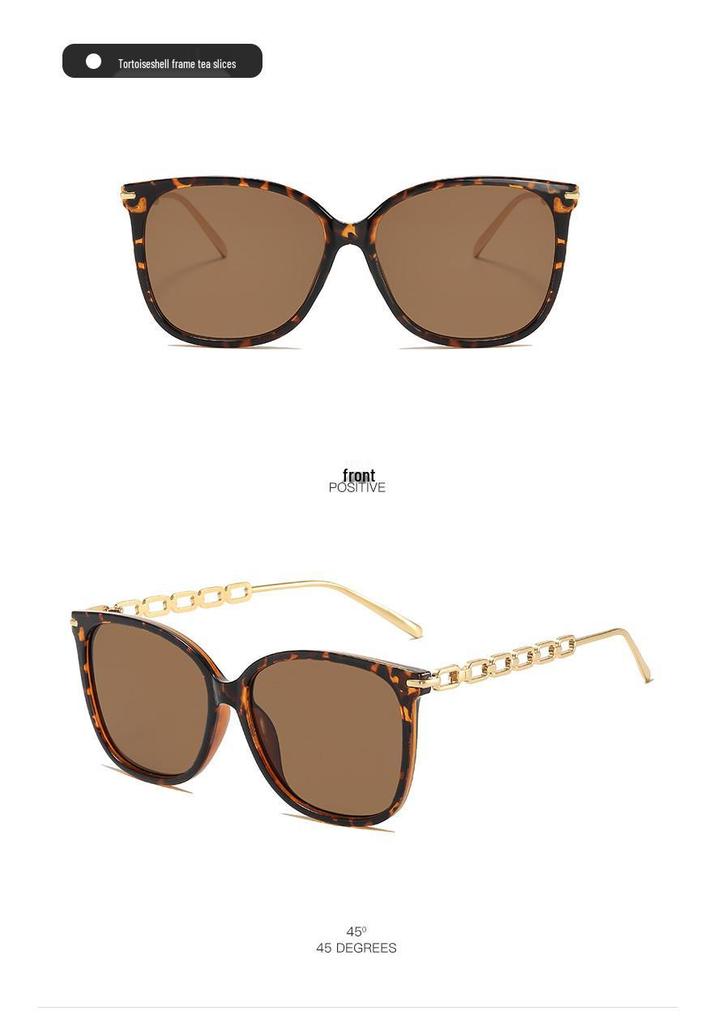 Trendy Oversized Women's Sunglasses: Fashionable Street Style UV Protection for Outdoor Travel