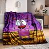 1pc Courage the Cowardly Dog Flannel Throw Blanket Lightweight Soft Warm All Season Blanket for Sofa, Bed, Travel,L1029033