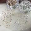 DIY Butterfly Knot Zircon Clear/Champagne 2-3mm Triangle Trapezoid Nail Gemstones Glitter Nail Rhinestone Manicure Decor
