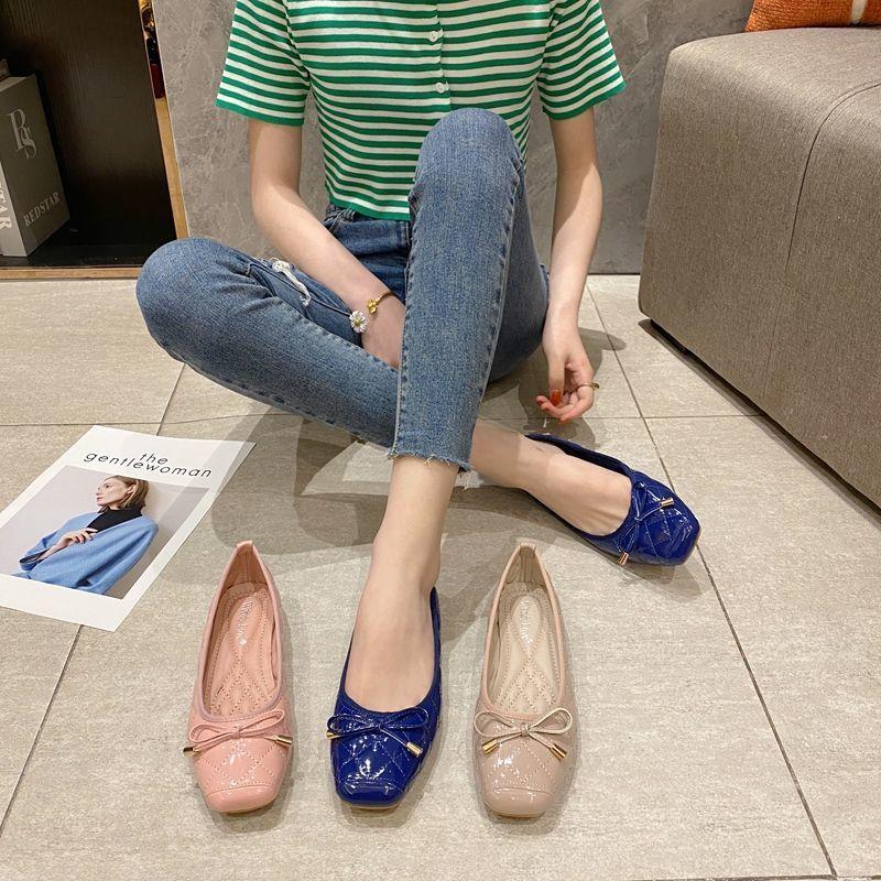 Fashion Flat Shoes Women Spring Autumn 2025 New Shallow Square Toe Ladies Shoes Work Shoes Women Boat Shoes  Luxury Shoes