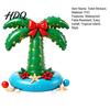 Durable PVC Holiday Stickers Christmas Toilet Lid Decal Tropical Coconut Tree Bathroom Stickers Island Easy Apply Decals Style Restroom Mural