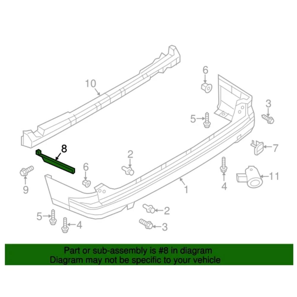 Replacement Left Rear Bumper Bracket for Nissan For NV200 2013 2025 with OEM Number 852293LM0A ABS Construction