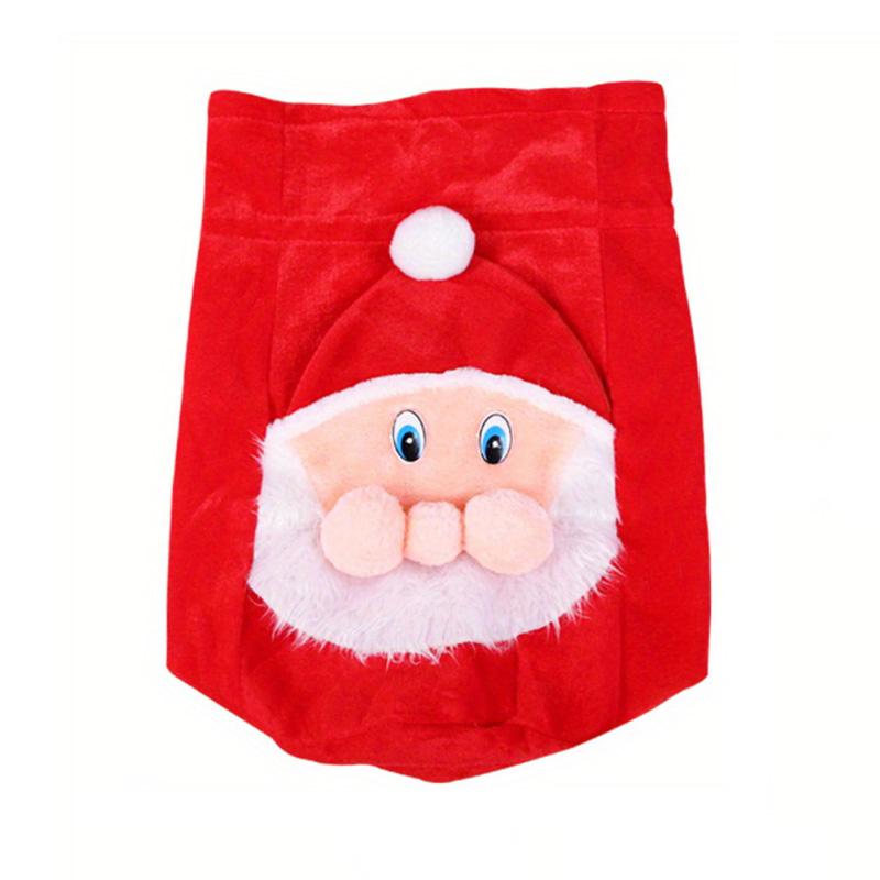 1PC Red Large Capacity with Drawstring Closure Christmas Gift Bag for Xmas Santa Claus Backpack Plush Present Sack Bags