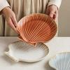 Creative Shell Special-Shaped Plate Tableware Restaurant Household Ceramic Plate Seasoning Plate Snack Plate Fruit Plate Salad Plate