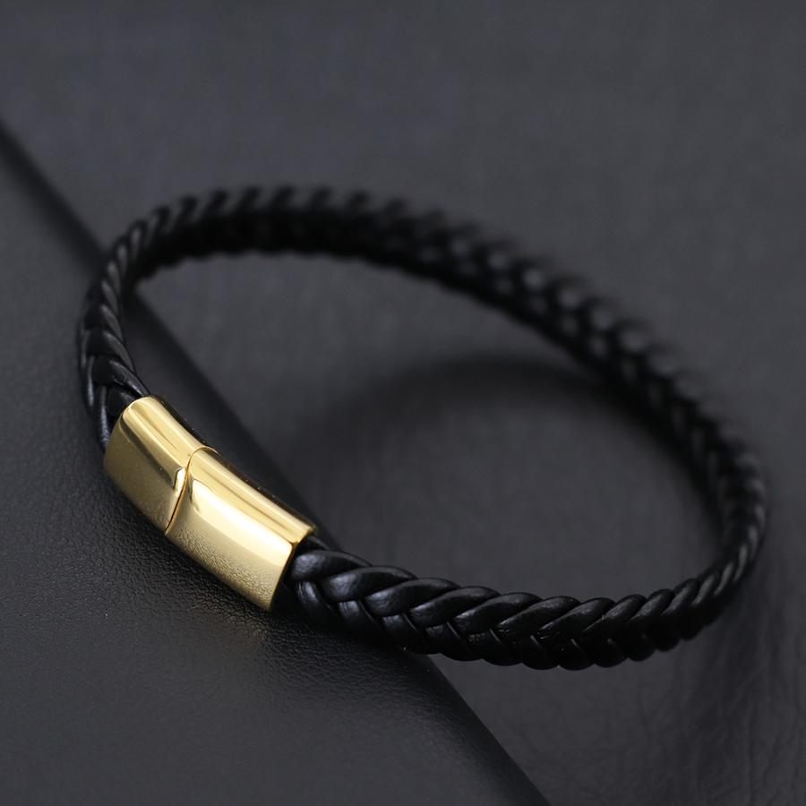 Unique Men Leather Bracelet Stainless Steel Detachable Buckle Hiphop Wrap Braclet Bangle Gifts For Him Leisure Pulseira Joias