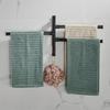 Badezimmer-Handtuchhalter, drehbarer Handtuchhalter, Raum-Aluminium, 2/3/4/5 Stangen, Handtuchhalter, Küchenregal, Papieraufhängung, Wandmontage