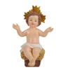 Baby Jesus Figure Mini Manger Resin Baby Jesus Manger Sculpture Christian Holiday Ornament Statue Figurines Miniatures