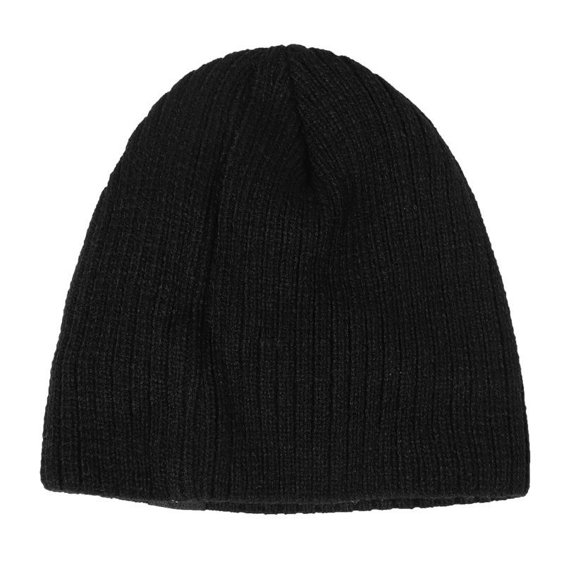 Unisex Wintermützen Einfarbige Strickmützen für Männer und Frauen Beanie-Mütze Outdoor mit Fellfutter Warme Sportmützen