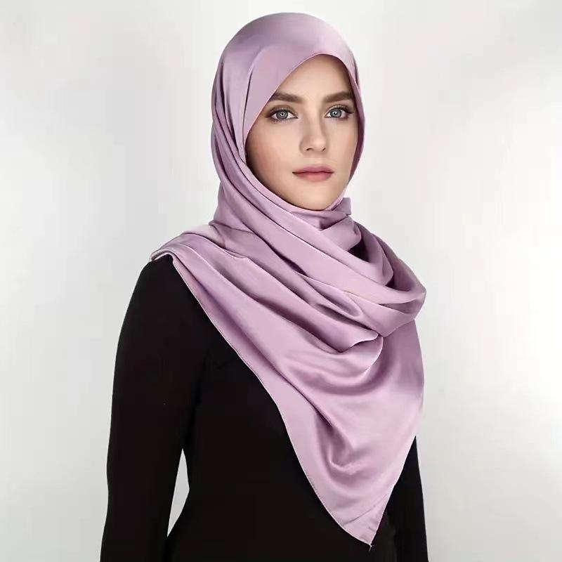 New solid colour anti-silk scarf spring and autumn sunscreen beach towel female silk scarf outside the air conditioning shawl