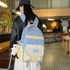 High-value contrasting schoolbag female junior high school students large-capacity new high school students primary school students backpack