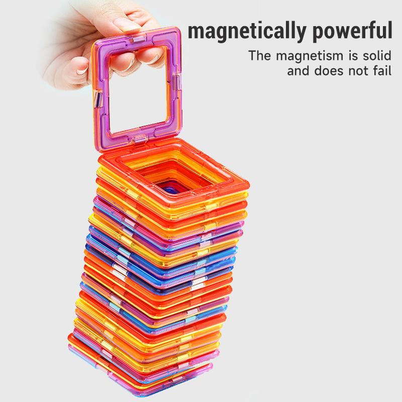 30-168PCS Big Size Magnetic Toys DIY Designer Construction Magnetic Building Blocks Kit Kids Educational Toys Gifts