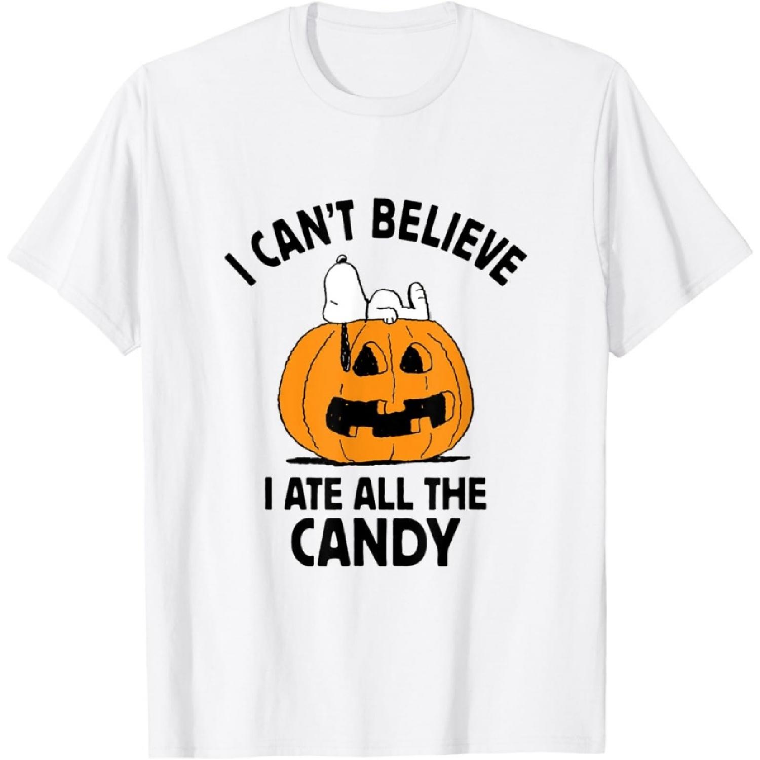 Peanuts Halloween Snoopy All The Candy T-Shirt S
