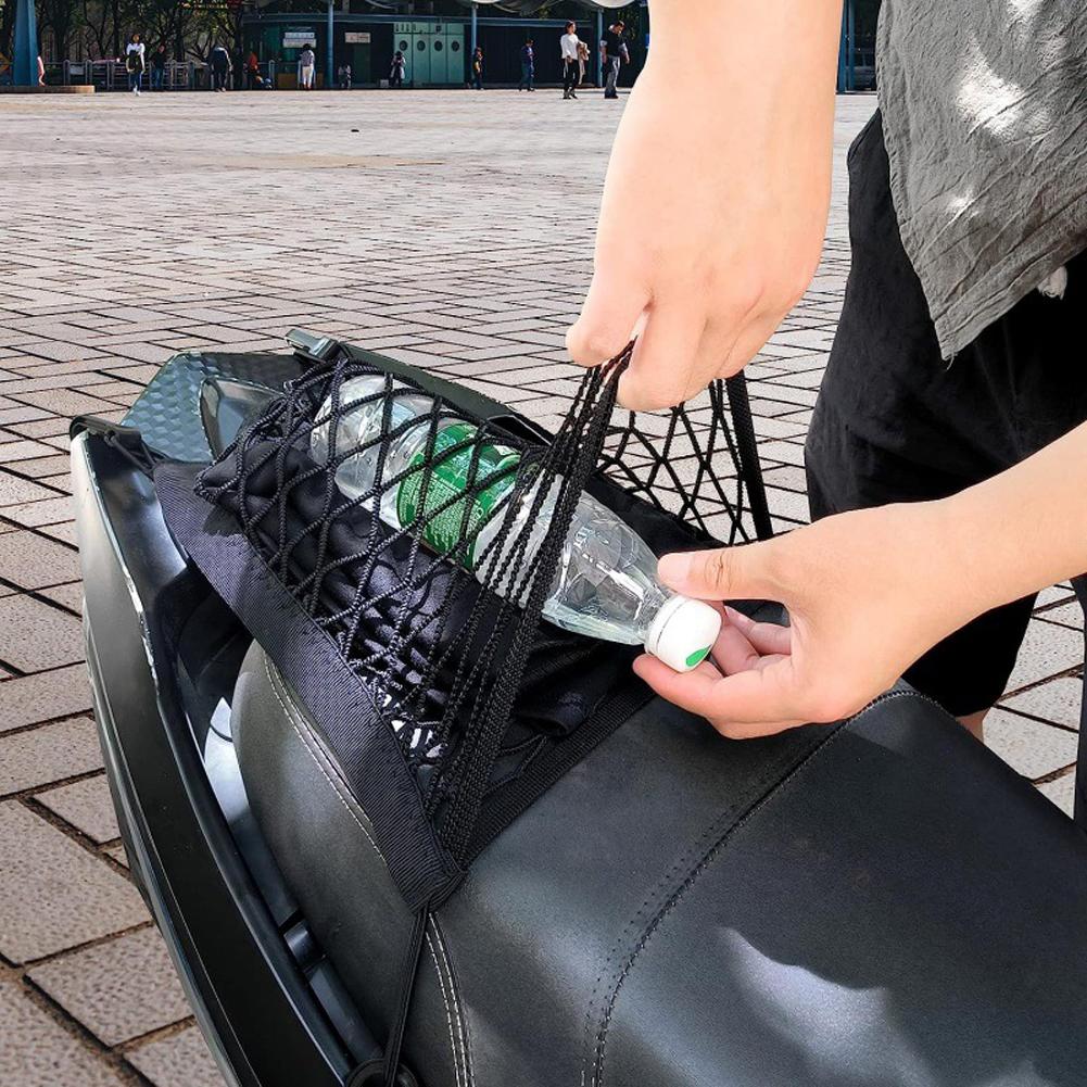 Hook Hold Bag 4 Hooks Cargo Bike Scooter Mesh Motorcycle Helmet Holder Net Motorbike Luggage Net Holder Motor Helmet Accessories
