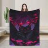 Soft Warm BlanketBoy Girl Camping Kasane Teto Character Throw Blanket  Flannel Bedspread For Couch Street Trend Sofa Bed Cover