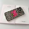 European and American personalized leopard print flowers are suitable for iPhone16promax Apple 15 mobile phone case 14/13 wave case IMD