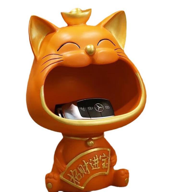 Maneki-Neko Glückskatze Schlüsselaufbewahrung Schmuckstück