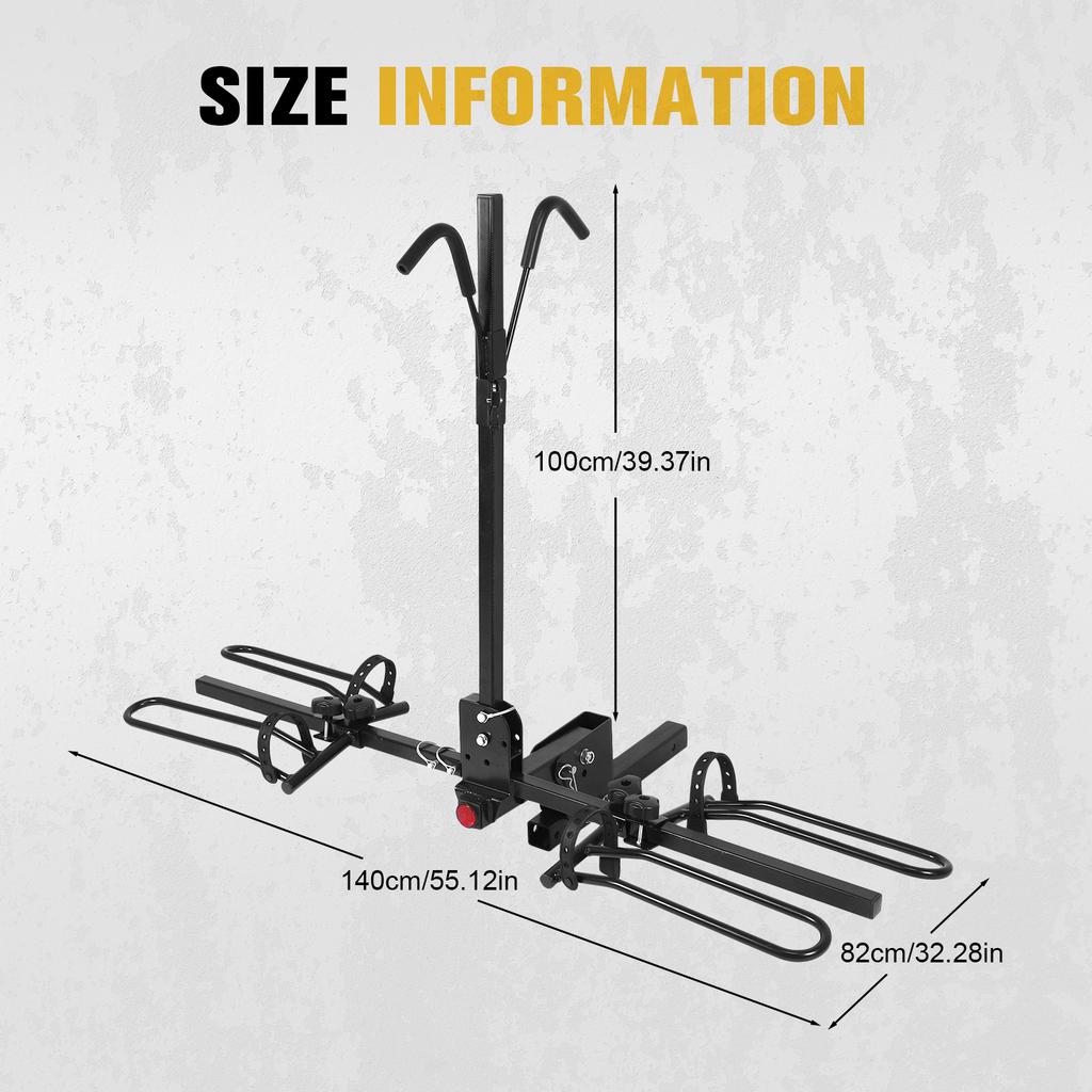 Adjustable Road Bike Storage Bracket Universal Anti Tilt Auto Trailer Bicycle Holder Rust Proof for SUVs Cars Trucks Vans