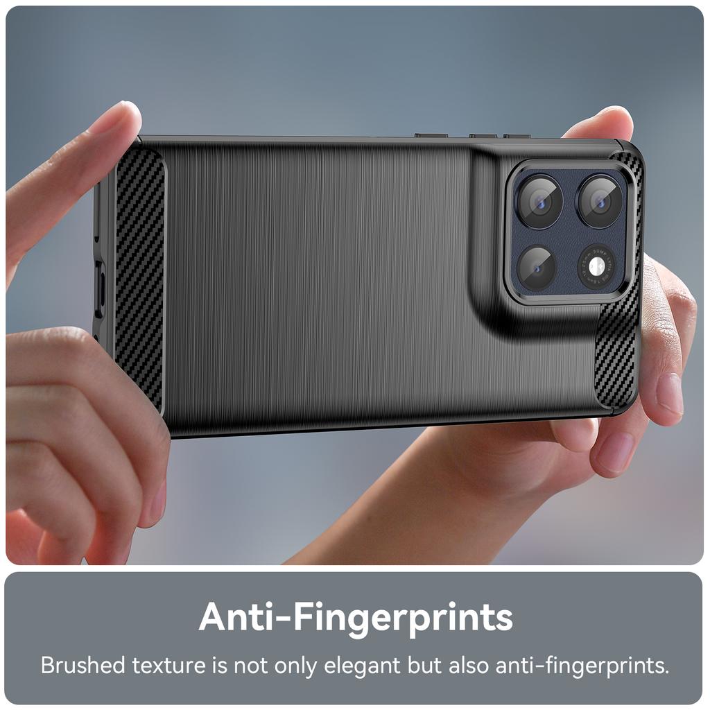 For Motorola Moto G100 Pro 5G/G86 5G Case Protective Phone Cover Carbon Fiber Texture Brushed