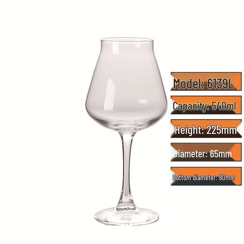High-Stemmed Exquisite Transparent Wine Glasses for Hotel and Bar Use