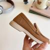 Easy To Wear Slip on Fall Shoes for Kids Boys High Quality Suede Leather Student Footwear Shallow Platform Shoes Girl I07284