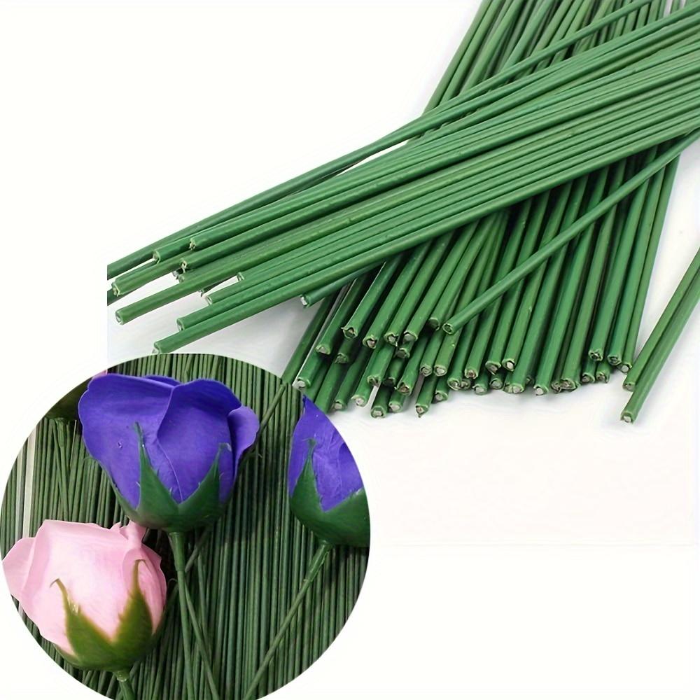 100pcs Dark Green Floral Stem Wire for DIY Crafts and Professional Flower Arrangements - Flexible and Durable Wire for Florists and Hobbyists Alike