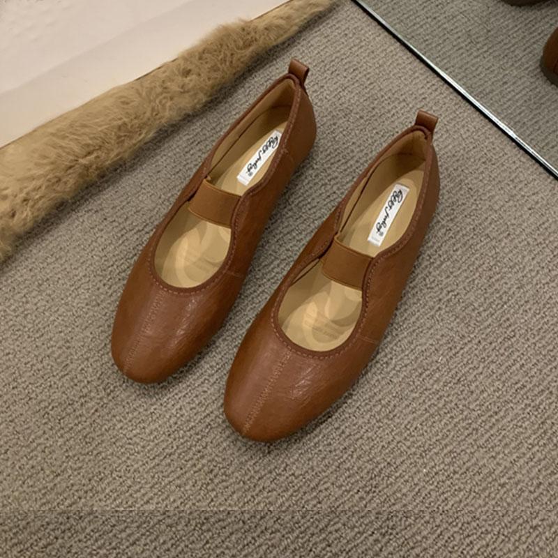 Fashion Fashion Elastic Band Women Flats Mary Janes Shoes Soft Female Shallow Footwear Round Toe Ladies Flats Slip On Shoes  lady