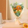 Crochet Flower Bouquet Handmade Knitted Positive Sunflower Artificial Yarn Flower Bouquet Gift for Mother's Day Valentine's Day Anniversary