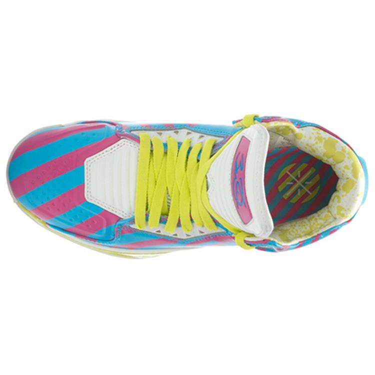 Li Ning WOW 2 Trendy Slip Resistant, Abrasion Resistant, Rebound Low top Basketball Shoes Men's Blue Pink White ABAH017-16