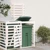 VidaXL Extension D'abri De Poubelle Sur Roulettes Blanc Pin Massif, Extension D'abri Pour Poubelles Extérieures, Extension 825108