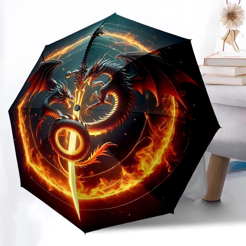 1pc Dragon Sword Automatic Umbrella - Automatic Opening And Closing, Sturdy Iron Frame, Formal Occasions yy251018187