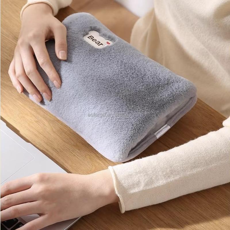 Soft Electric Hot Water Bag Rechargeable Winter Hand Warmer Home Heater EU Plug Reusable Bottle Pocket Warmer Home Office