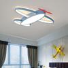 OEING Kids' Room Blue Airplane Ceiling Lamp