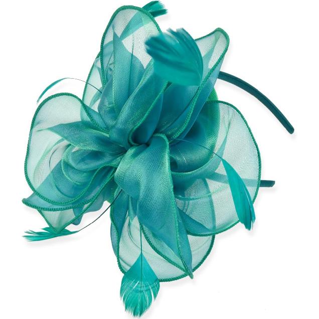 DRESHOW Fascinators Hat Tea Party Headwear Ribbons Feathers on a Headband and a Clip for Women