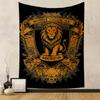 Golden Lion Crest - Indonesia Emblem Design Patterned tapestry home decor, suitable for bedroom and living room, gift