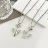 Creative Design Animals Shape Whale Necklace Fashion Alloy Pendant Necklace Exquisite Small Whale Cold Wind Long Chain Unisex