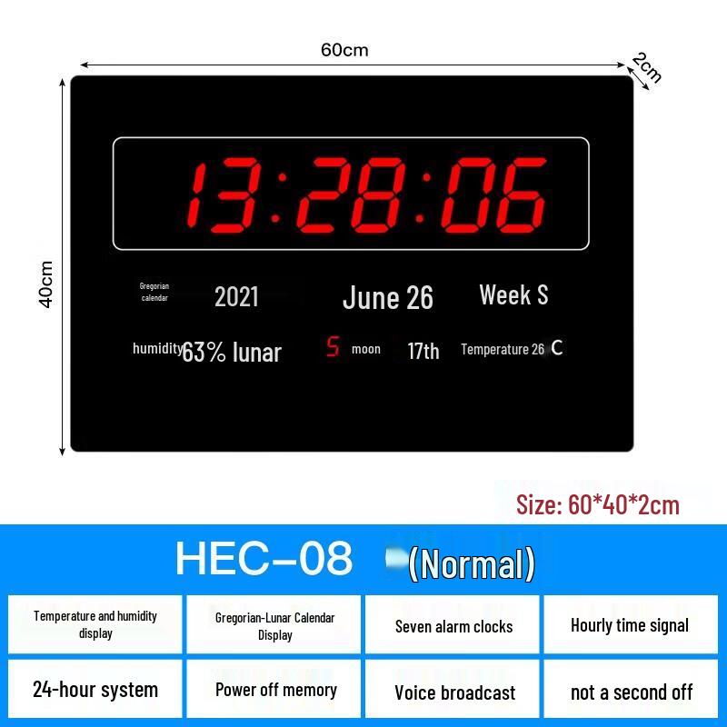 HANDUNYOULED LED Perpetual Calendar Electronic Clock