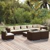 Day and Night - Day and Night Garden Furniture Set 10 Pieces and Brown Synthetic Rattan Cushions