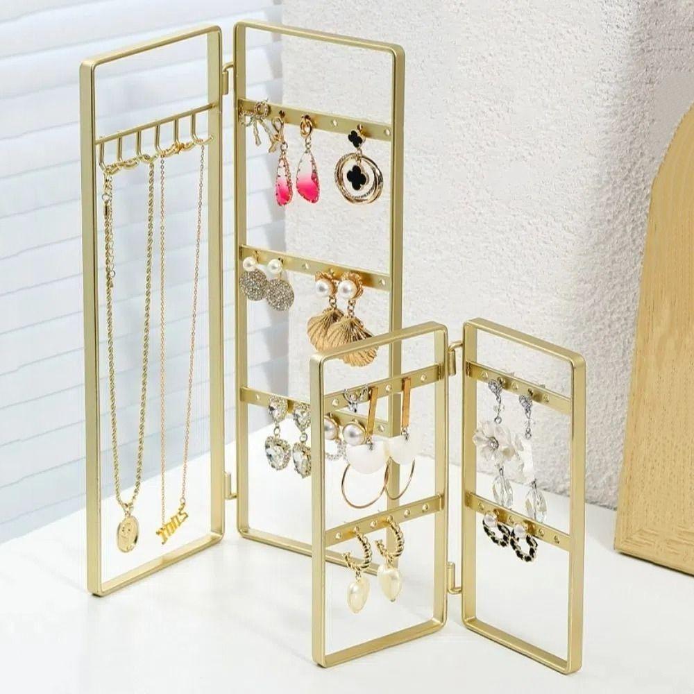 Nordic Style Jewelry Rack Foldable Earrings Storage Shelf Necklace Display Stand  Jewelry Packaging