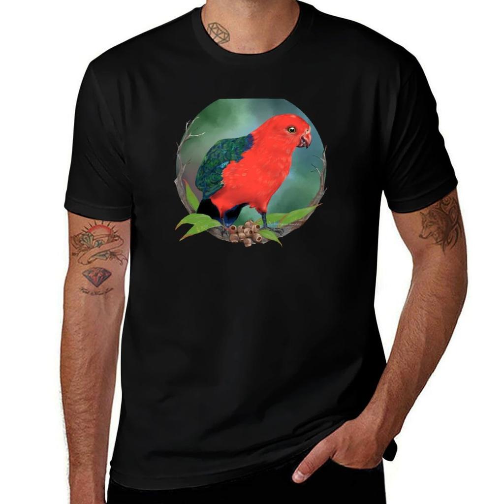 Australian King Parrot Tshirt Basic Short Sleeve Cotton Blend Tshirt
