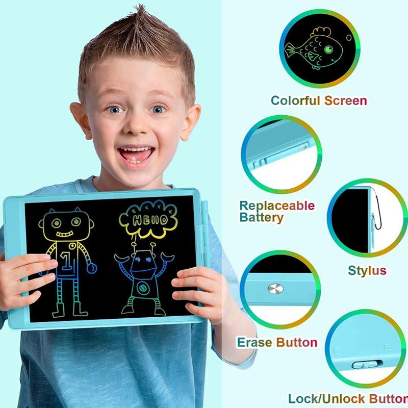 1SET10-inch LCD handwriting board LCD drawing board one-click clear screen children's graffiti drawing board can be rewritten