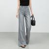 Women's High Rise Flare Jeans Loose Fit Micro Stretch Denim Pants 2026 Summer Slim Floor-Length Bell Bottom Trousers