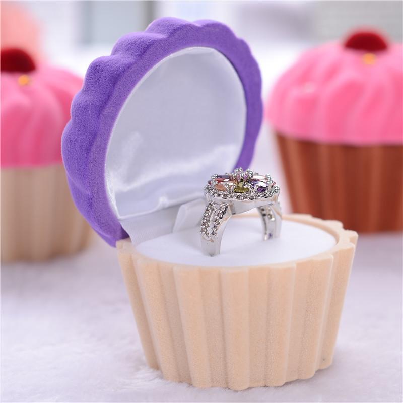 Shell Crown Star Shape Flocked Jewelry Box Adorable Small Organizer for Rings Necklaces Dresser Vanity Table Jewelry Storage