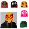 Knit Double Skull Beanie Hat for Students Adult Windproof Foldable Winter Hat Handmade Halloween Keep Warm Cycling Hat